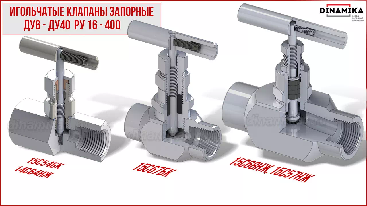 Резьбовые клапаны игольчатые муфтовые в Орехово-Зуево